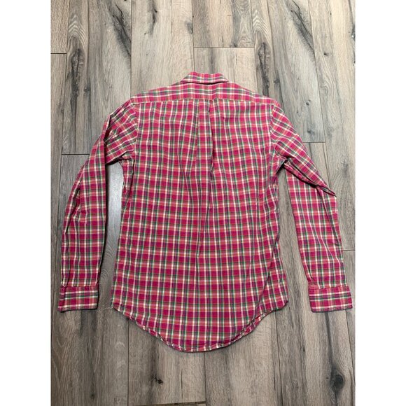 Ralph Lauren Men’s S / P Custom Fit Pink Green Logo Hit Button Down Shirt Long S - Picture 4 of 7